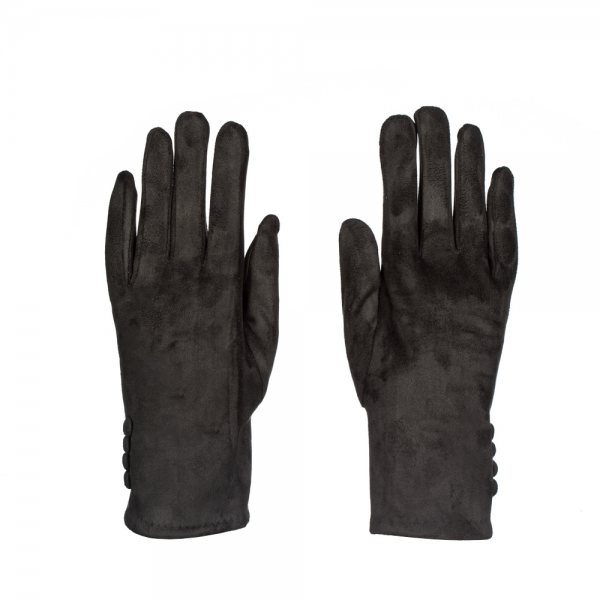 Дамски ръкавици Nika черен цвят, 3 - Kalapod.bg